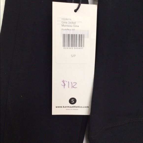 BLACK fleece Sports workout jacket front zip up  running training yoga black XS - Picture 3 of 8